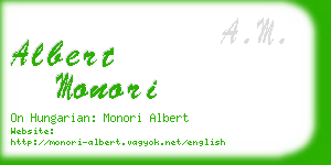 albert monori business card